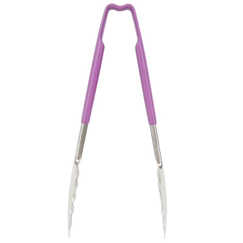 Vollrath Kool-Touch One-Piece Tongs, 9.5", Purple
