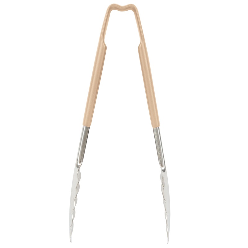 Vollrath Kool-Touch One-Piece Tongs, 9.5", Tan