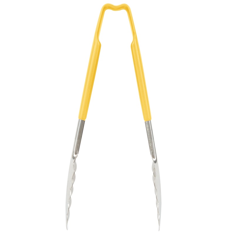 Vollrath Kool-Touch One-Piece Tongs, 9.5", Yellow