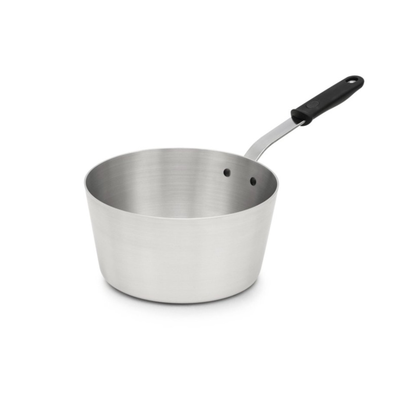 Vollrath Wear-Ever Tapered Sauce Pan, 7qt, Black Handle, Aluminum