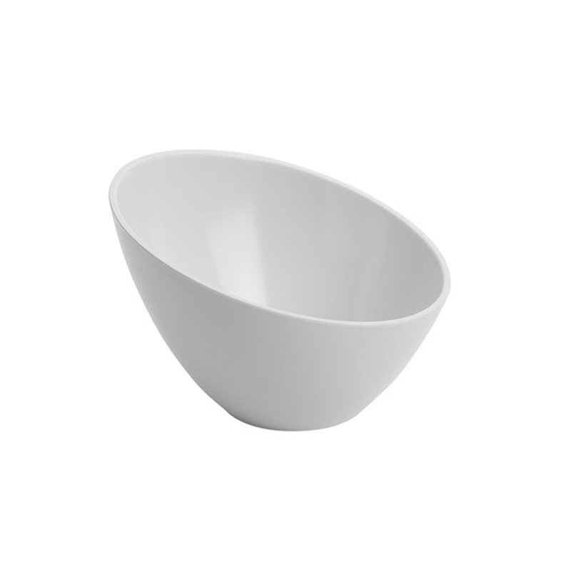 American Metalcraft Endurance Round Angled Bowl, 40 oz, White Melamine