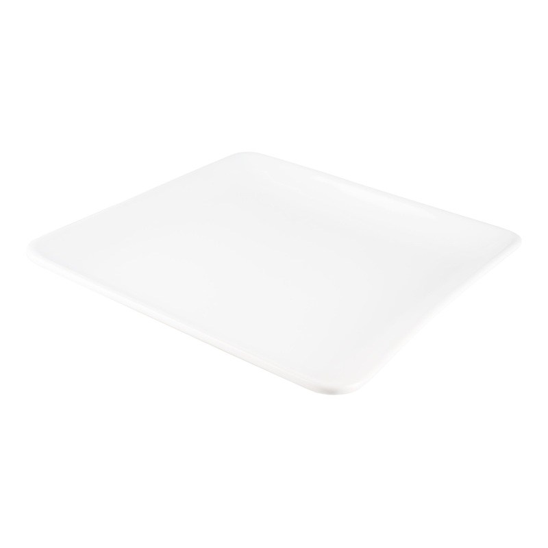 American Metalcraft Prestige Square Plate, 14", White