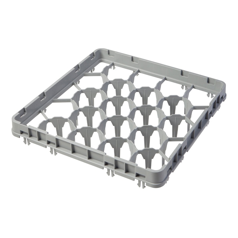 Cambro Camrack Full Drop Glass Rack Extender, 20 Compartment, Grey