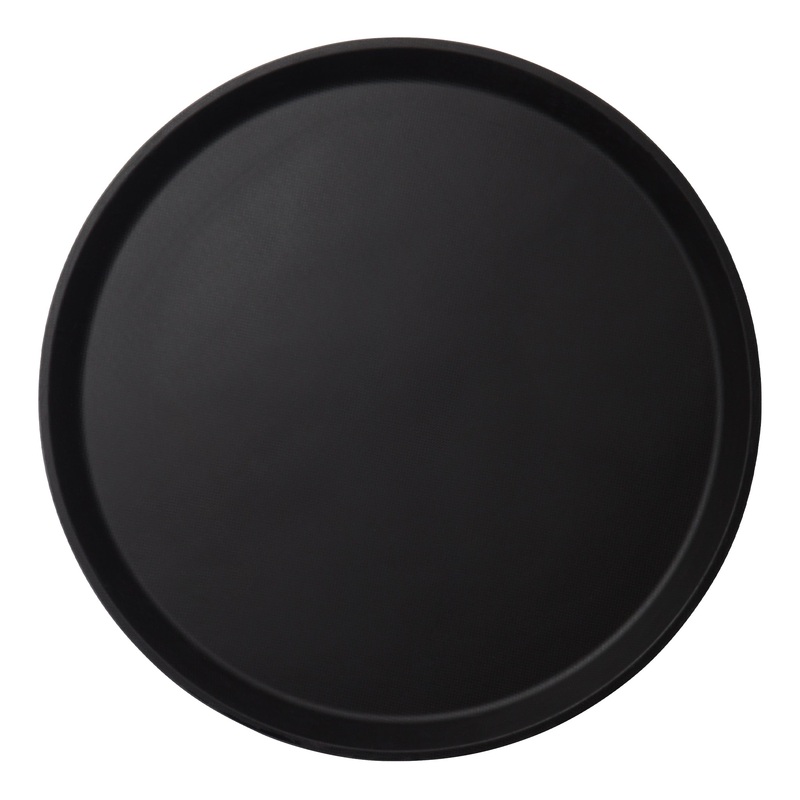Cambro Camtread Round Tray, 18", Black