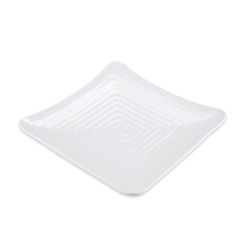 G.E.T. Milano Square Plate, 8.75", White Melamine (12-pack)