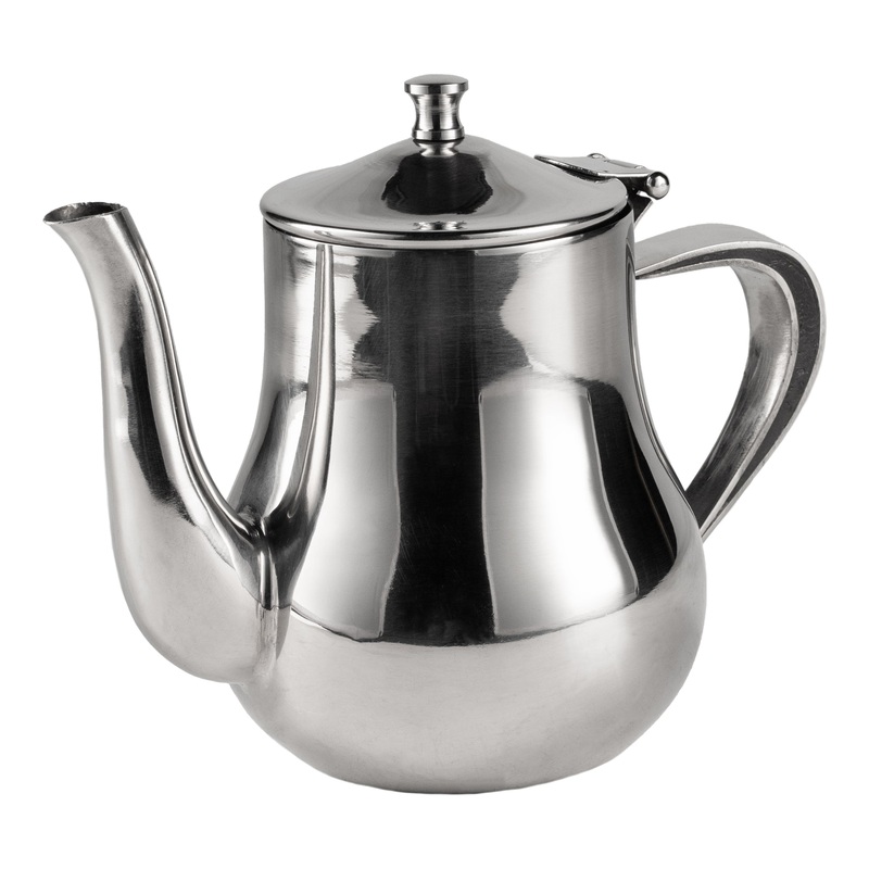 Libbey World Tableware Belle Teapot, 24 oz, Stainless Steel