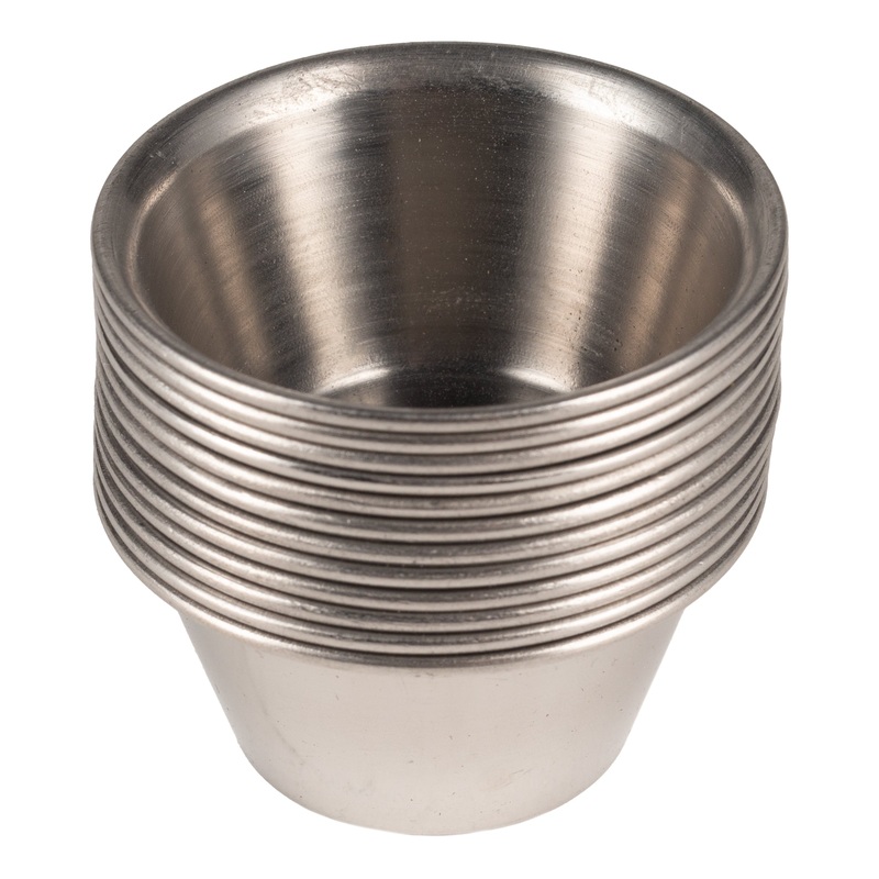 Libbey World Tableware Sauce Cup, 2 oz, Stainless Steel (12-pack)
