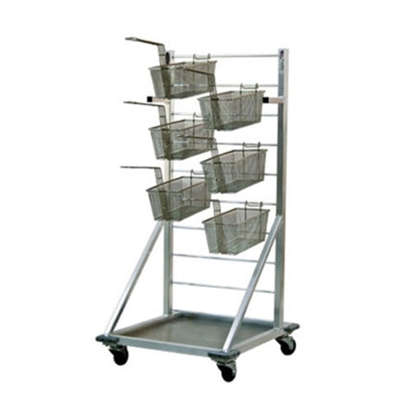 New Age Industrial Mobile Fry Basket Rack / Cart, Holds 27 Baskets
