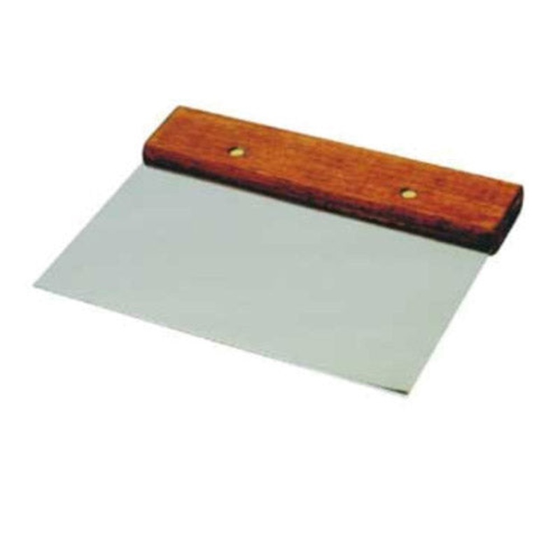 Rabco Dough Scraper, 6" x 3" Blade, Stainless Steel with Wood Handle