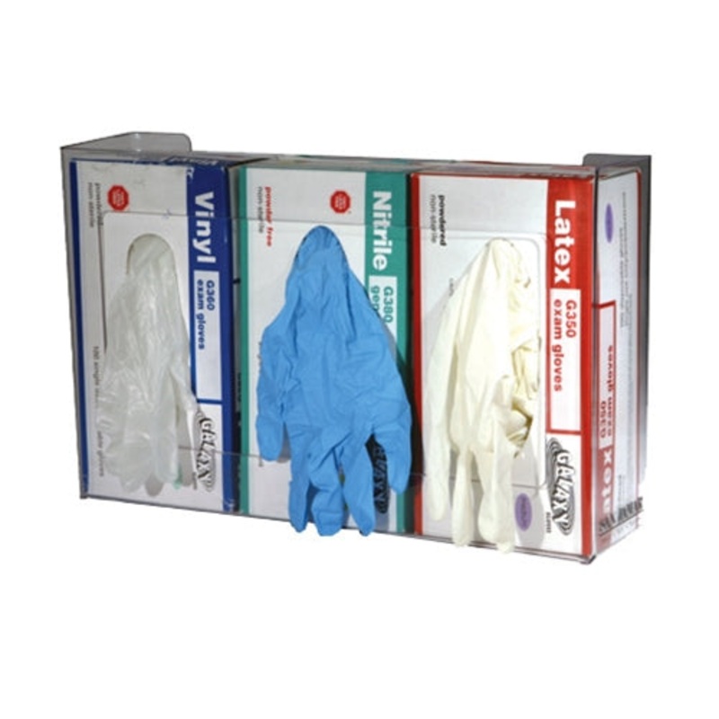 San Jamar Disposable Glove Dispenser, Holds 3 Boxes, Clear Plexiglass