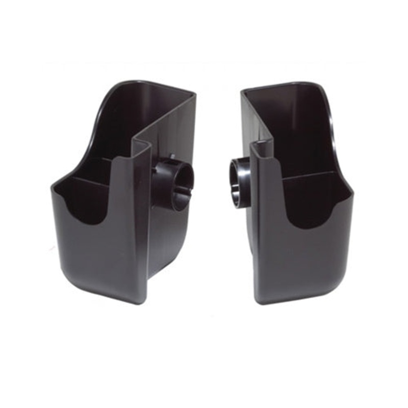 San Jamar Dome Garnish Caddies, Left & Right, Black