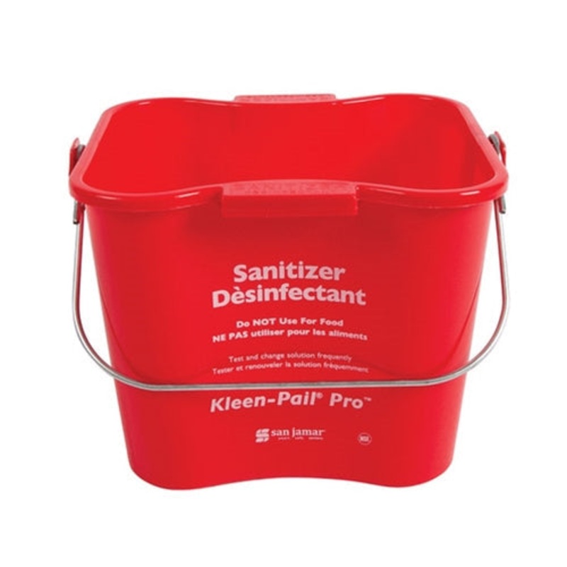 San Jamar Kleen-Pail, 3 qt, Red