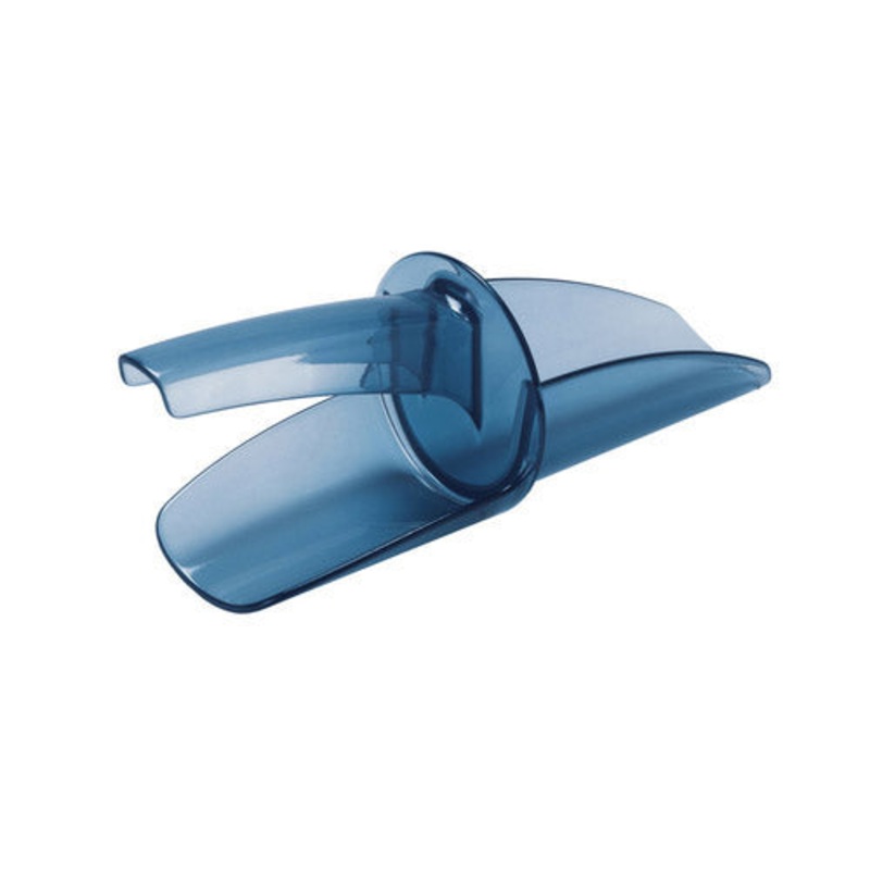 San Jamar Saf-T-Scoop Ice Scoop with Dual Germ-Guards, 6-10 oz, Transparent Blue