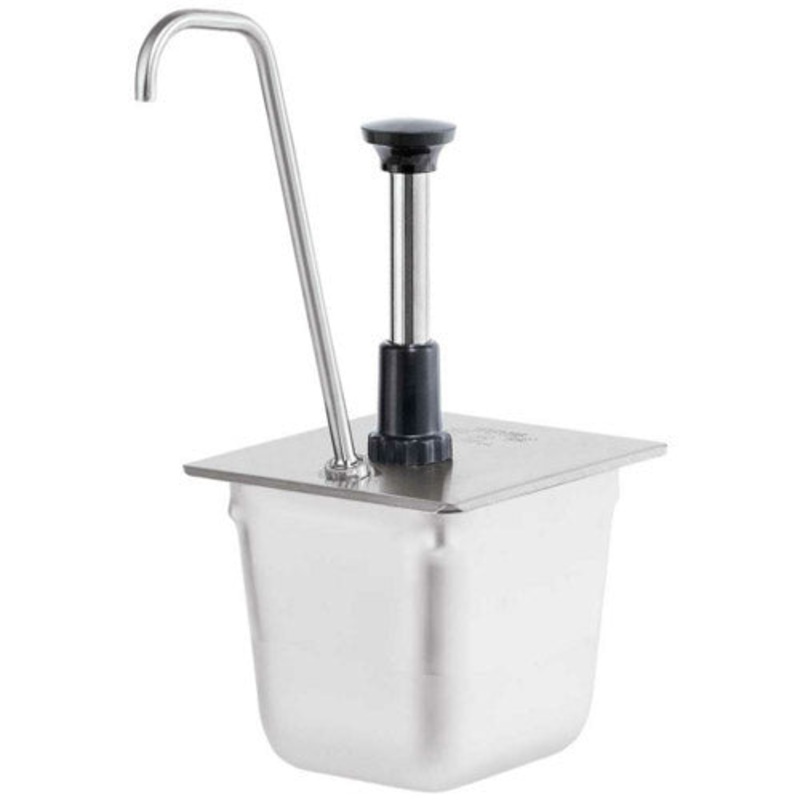 Server 1/6 Size Food Pan Pump, Tall Spout, Stainless Steel