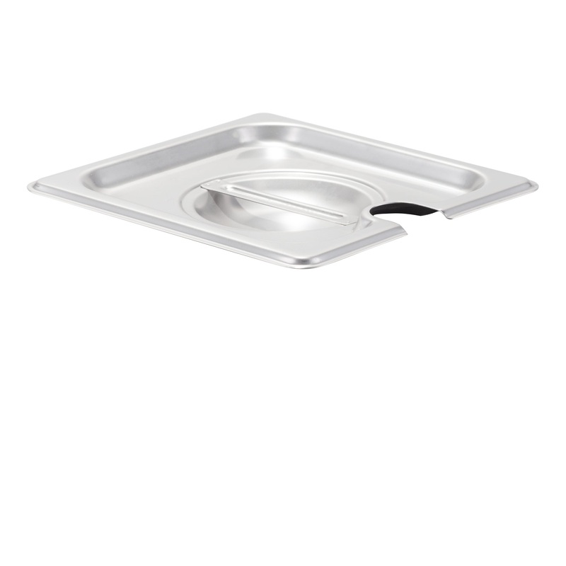 SignatureWares Slotted Food Pan Cover, 1/6 Size, Stainless Steel