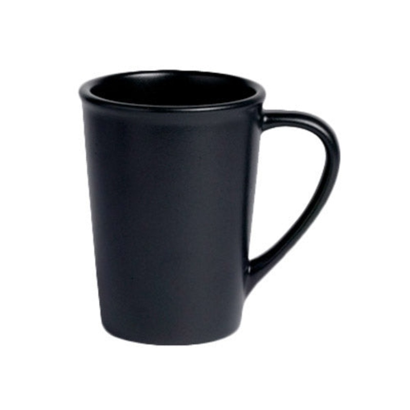 Steelite Anfora Sedona Conical Mug, 12 oz, Black ((12-pack)