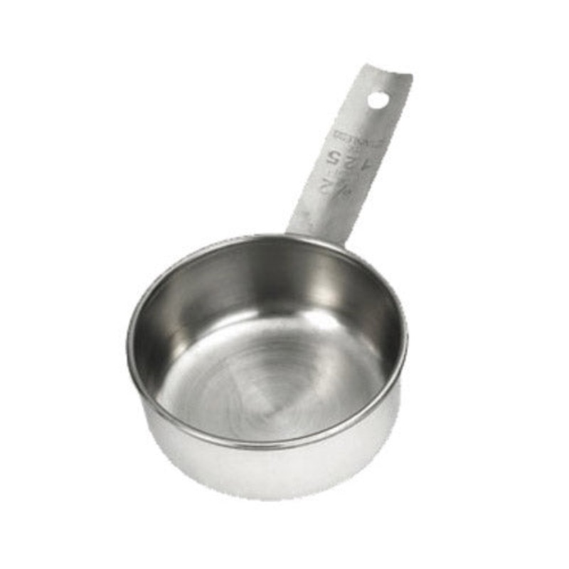 Tablecraft Measuring Cup, 1/2 cup, Stainless Steel