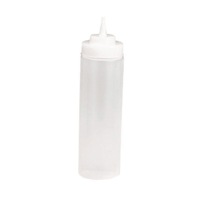 Tablecraft Widemouth Squeeze Bottle, 24 oz, Clear (12-pack)