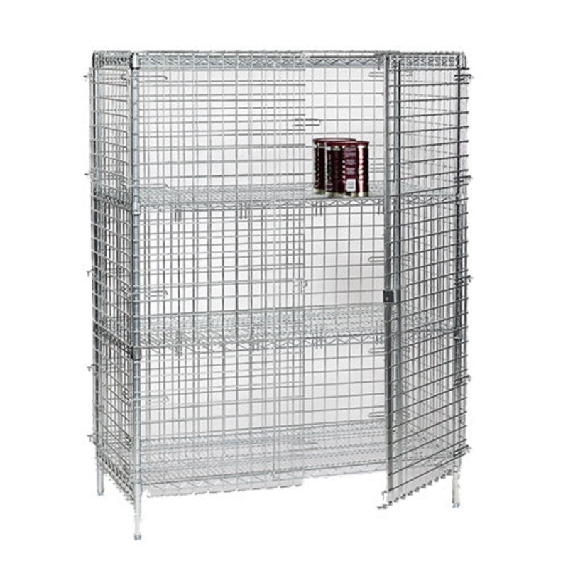 Tarrison Stationary Wire Security Cage Kit, 18" x 36" x 63", Chrome