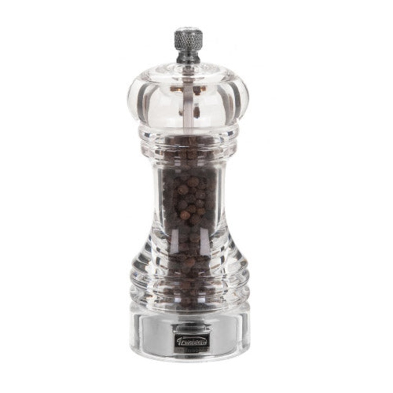 Trudeau Pepper Mill, 6", Clear Acrylic