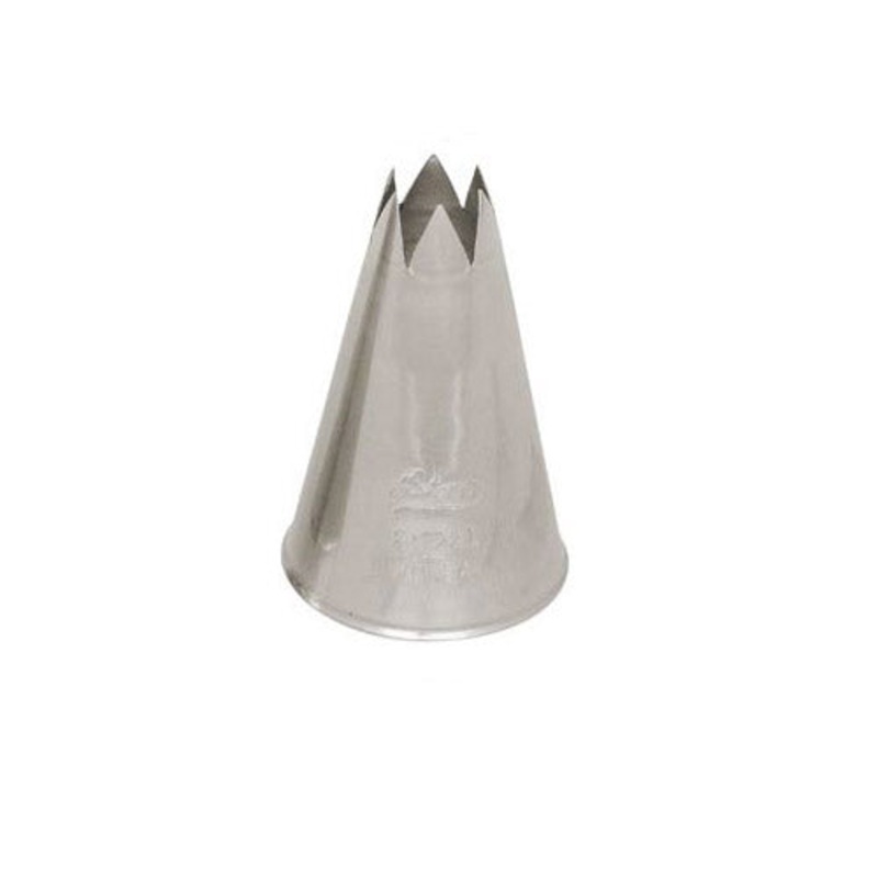 Ateco Open Star Piping Tip, 824, Stainless Steel