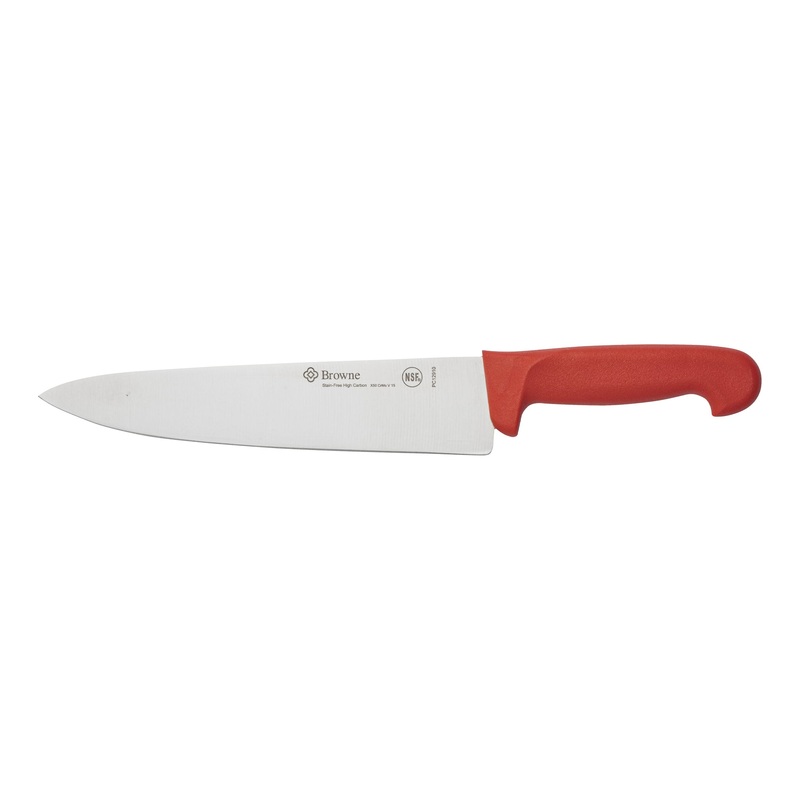 Browne Colour-Coded Chef Knife, 10", Red Handle