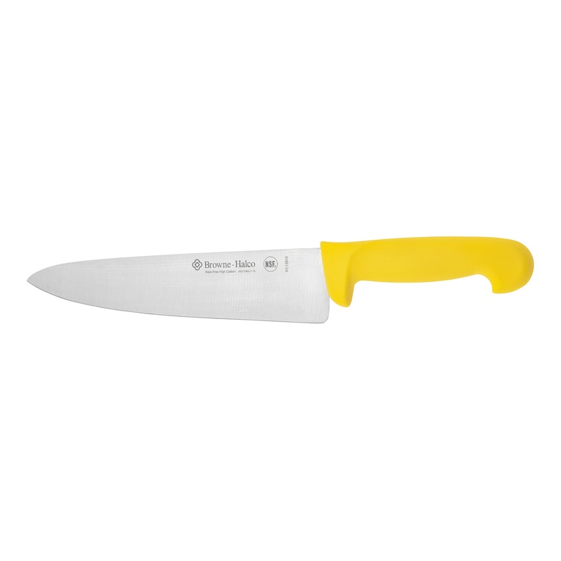 Browne Colour-Coded Chef Knife, 10", Yellow Handle