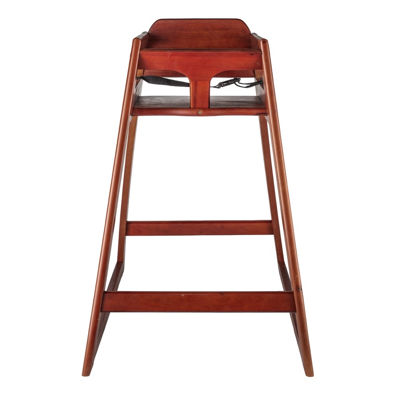 Browne Wooden High Chair, Walnut