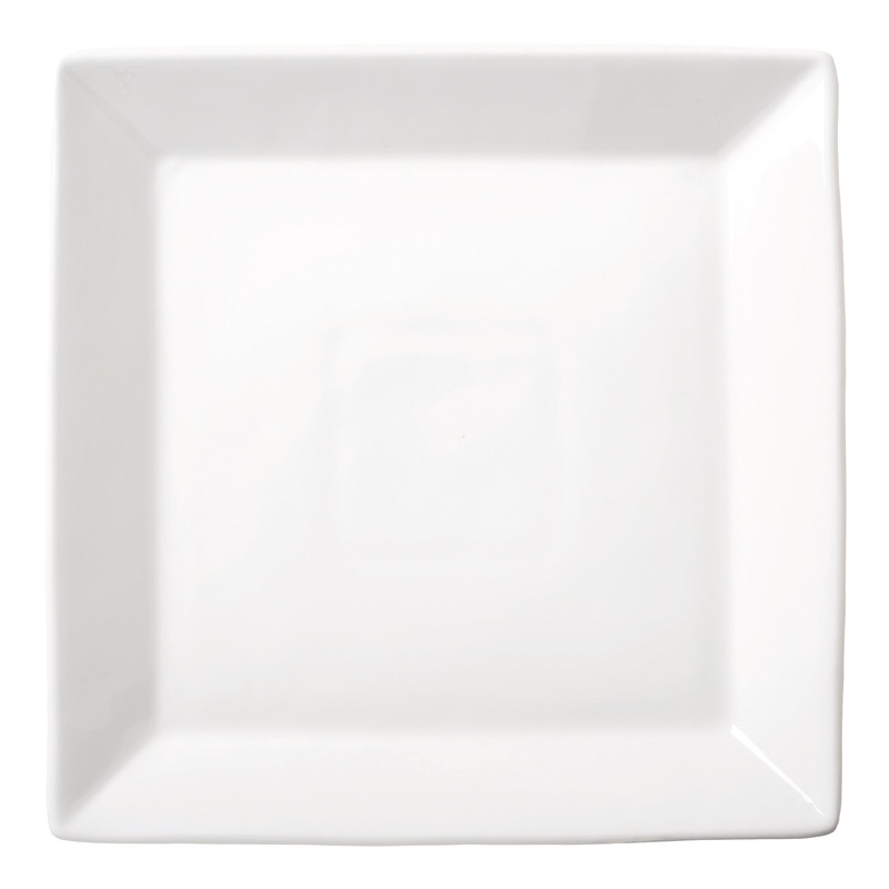 Libbey World Tableware Rigel Square Plate, 9 7/8", White (12-pack)