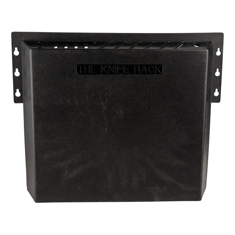 Omcan Knife Rack, Holds 12 Knives, 1 Cleaver & 1 Sharpening Steel, Plastic