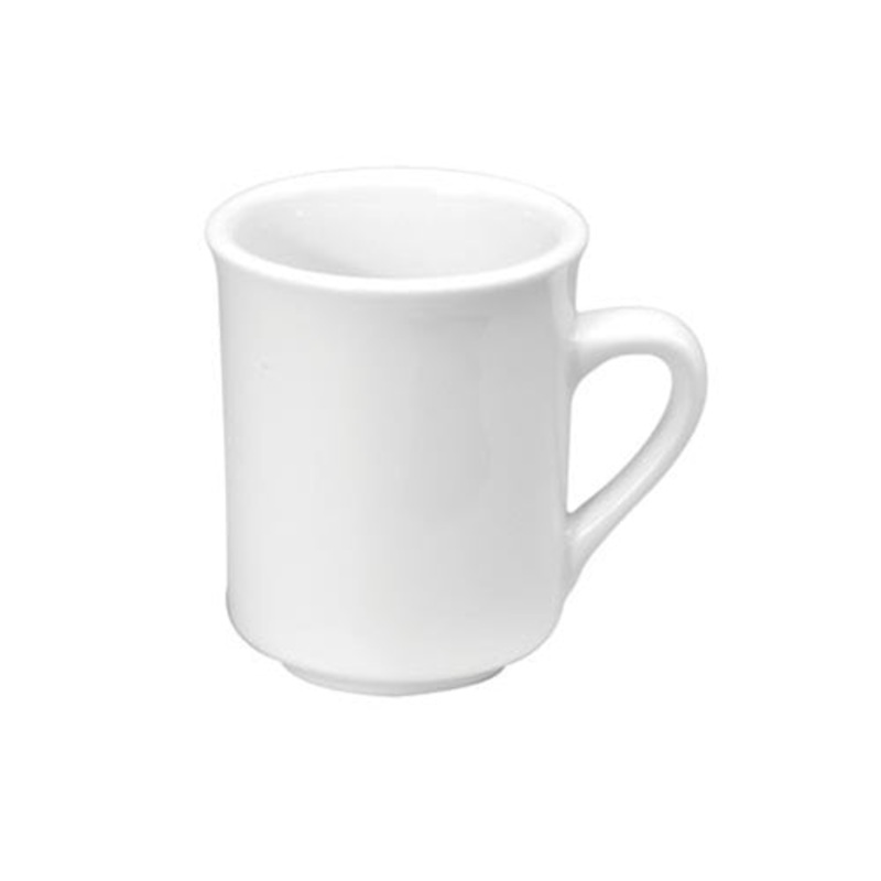Oneida Buffalo Bright White Ware Cafe Mug, 8 oz (36-pack)