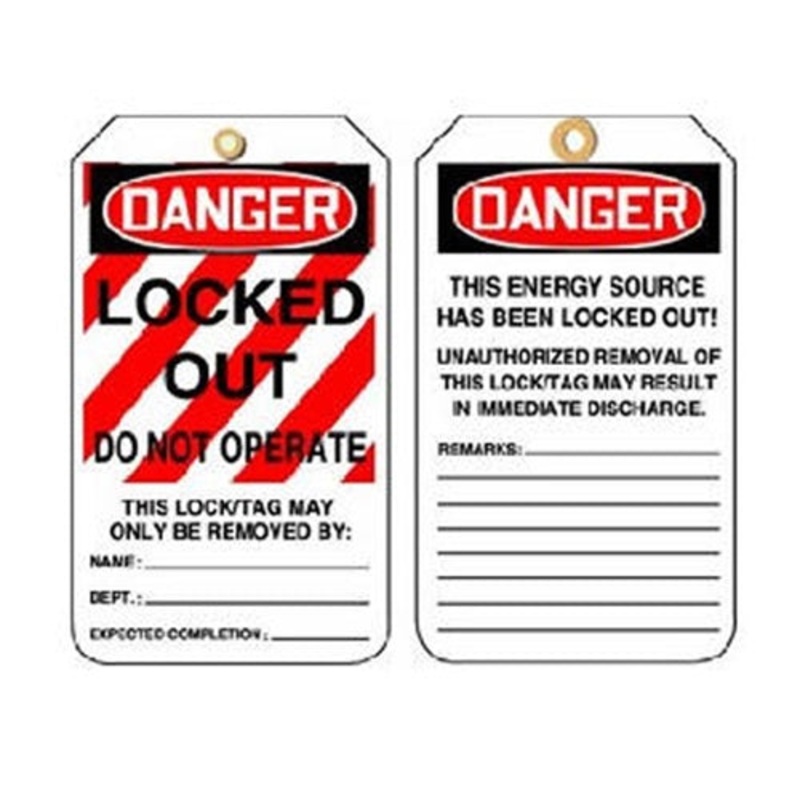 Regional Safety Lock Out Tags (5-pack)