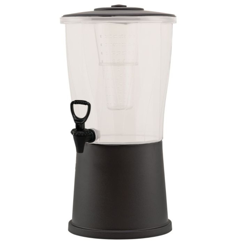 Service Ideas Classic Cold Beverage Dispenser, Round, 3 gal, Plastic