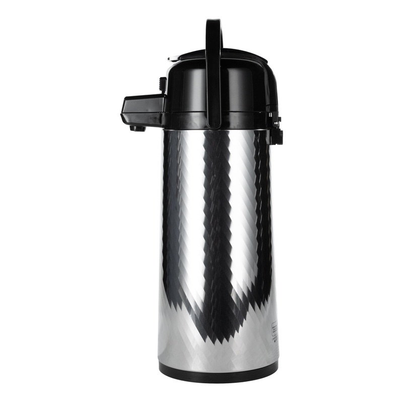 Service Ideas Eco-Air Vacuum Insulated Airpot, 2.2 L, Stainless Steel