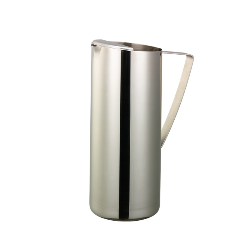 Service Ideas Slim Pitcher with Ice Guard, 1.9 L, Stainless Steel