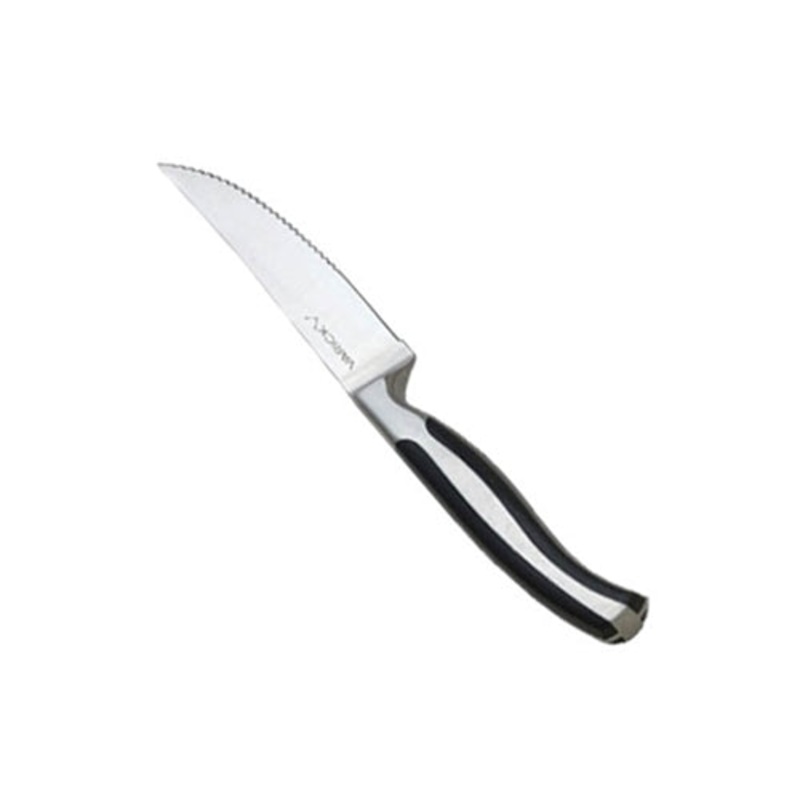 Steelite Varick Tapered Serrated Steak Knife, 9.5", Black Handle (12-pack)