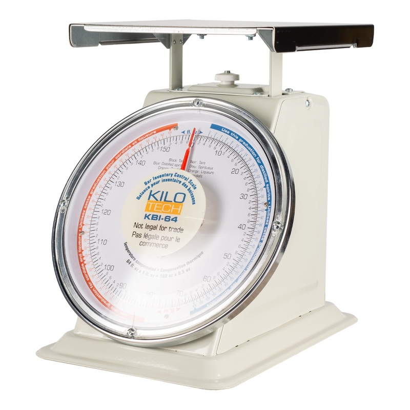 Kilotech KBI 64 Mechanical Dial Bar Inventory Scale,  64 fl oz / 10 lb