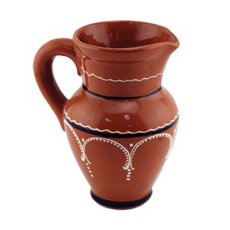 Portugal Imports Traditional Clay Pitcher, 0.7 L