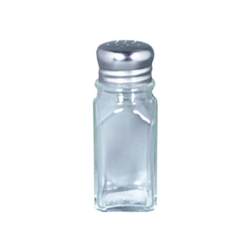 Rabco Salt & Pepper Shaker, 2 oz, Glass/Stainless Steel (12-pack)