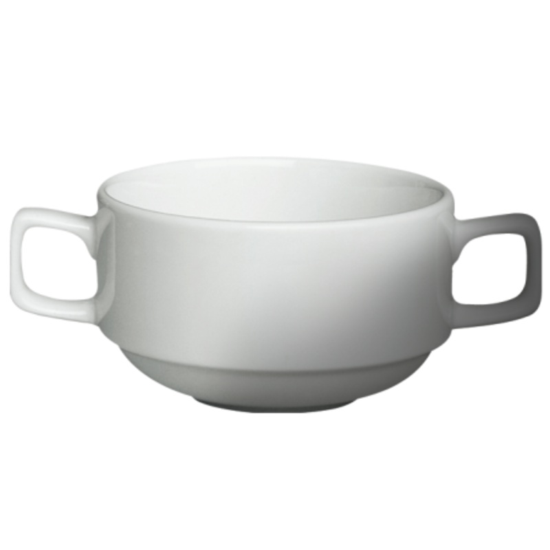 Cameo Dynasty Stackable Soup Cup with Handles, 4 1/8", 11 oz (24-pack)