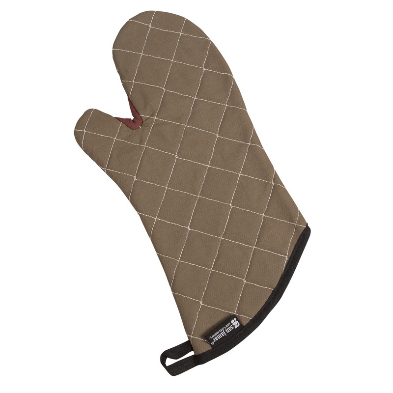 San Jamar BestGuard Oven Mitts with Kevlar WebGuard, Tan (1 Pair)