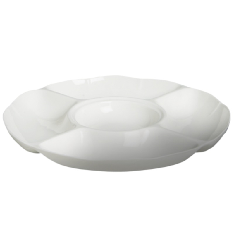 Cameo Imperial White Divided Round Plate, 10" (18-pack)