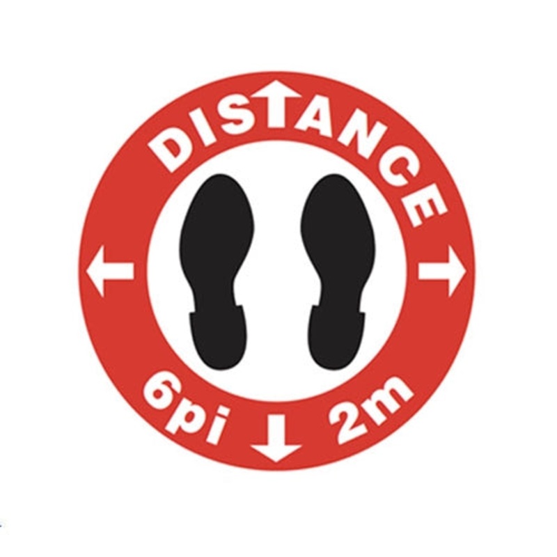 .com Social Distance Floor Marker 17" French, FINAL SALE