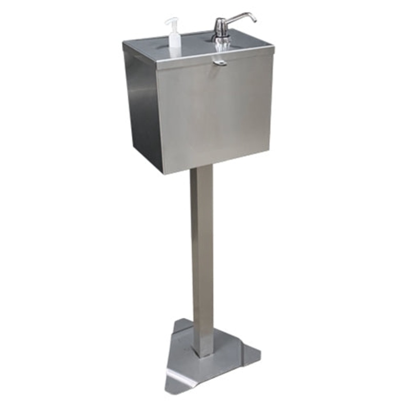 Quest Sani-Station Wipe and Sanitizer Holder with Stand, Stainless Steel, FINAL SALE