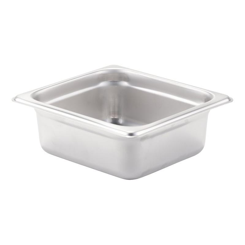 Browne 1/6 Size Food Pan, 24 Gauge Stainless Steel