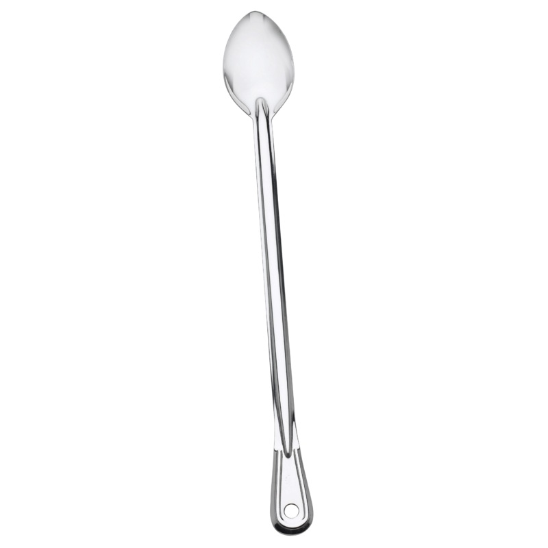 Browne Extra Long Handle Solid Serving Spoon, Stainless Steel
