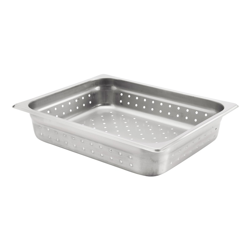 Browne Half Size Perforated Food Pan, 24 Gauge Stainless Steel