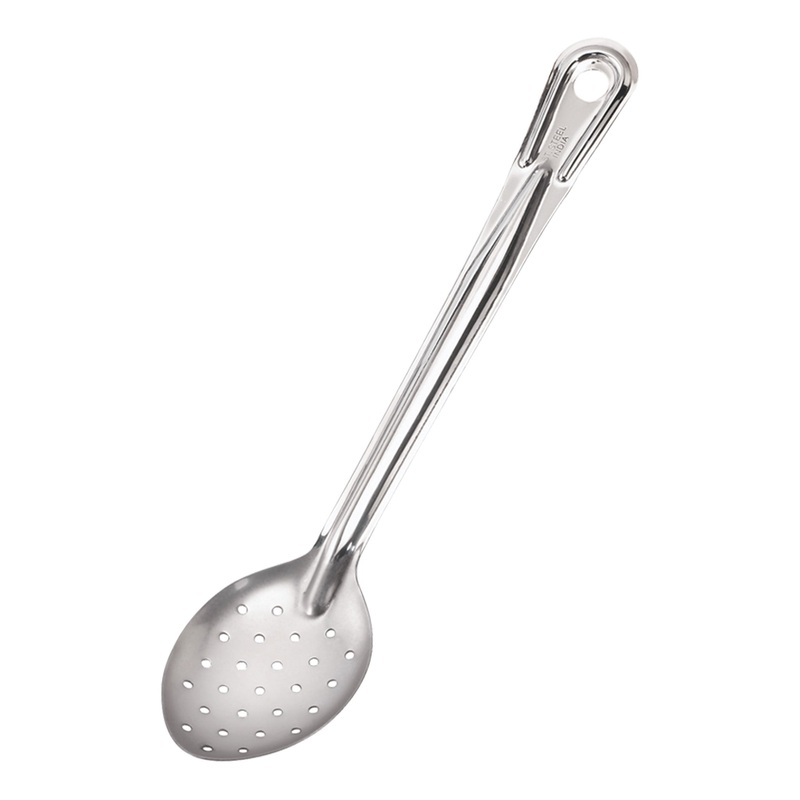 Browne Perforated Serving Spoon, Stainless Steel, 15"