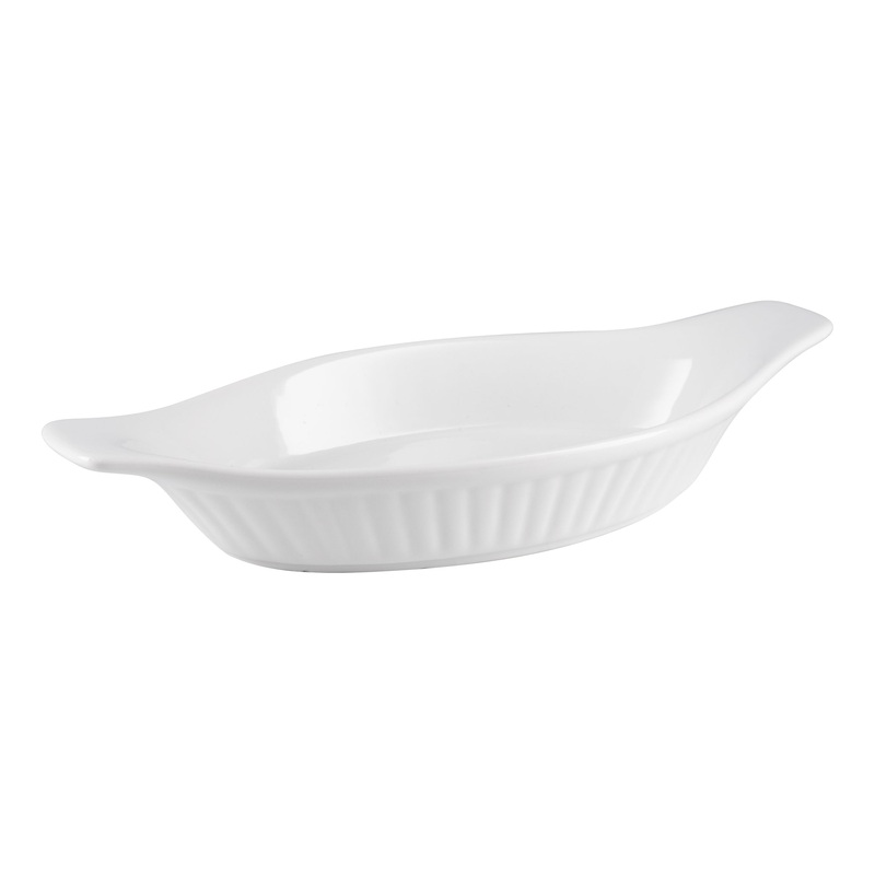 Browne Ribbed Lasagna Baker, White