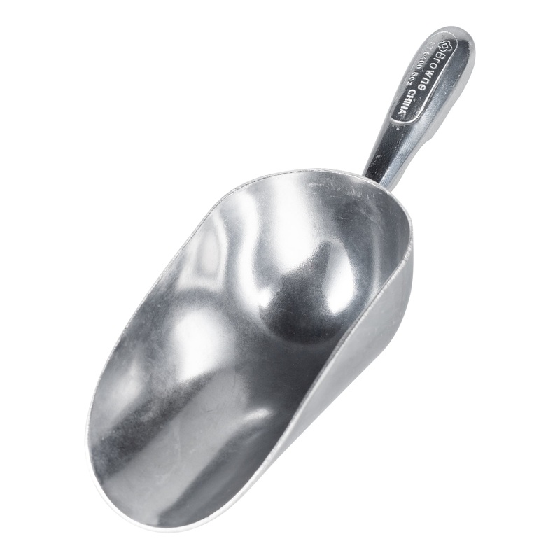 Browne Round Bottom Scoop, Aluminum